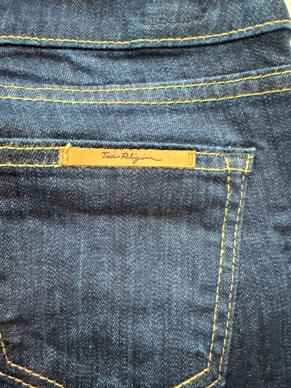 True Religion Dark Indigo Flare Jeans - Picture 7 of 8